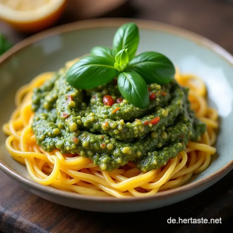 Das Gr&uuml;ne Gold Authentisches Basilikumpesto Genovese Klingt edel ist aber kinderleicht