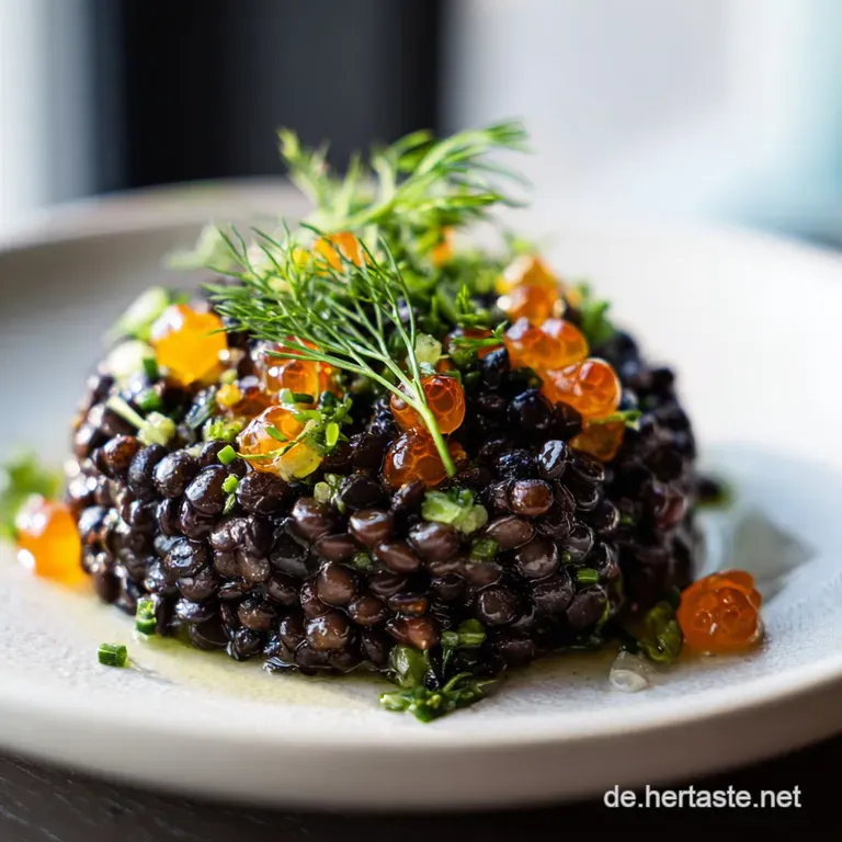 Beluga Linsensalat mit Kr&auml;uter-Dressing