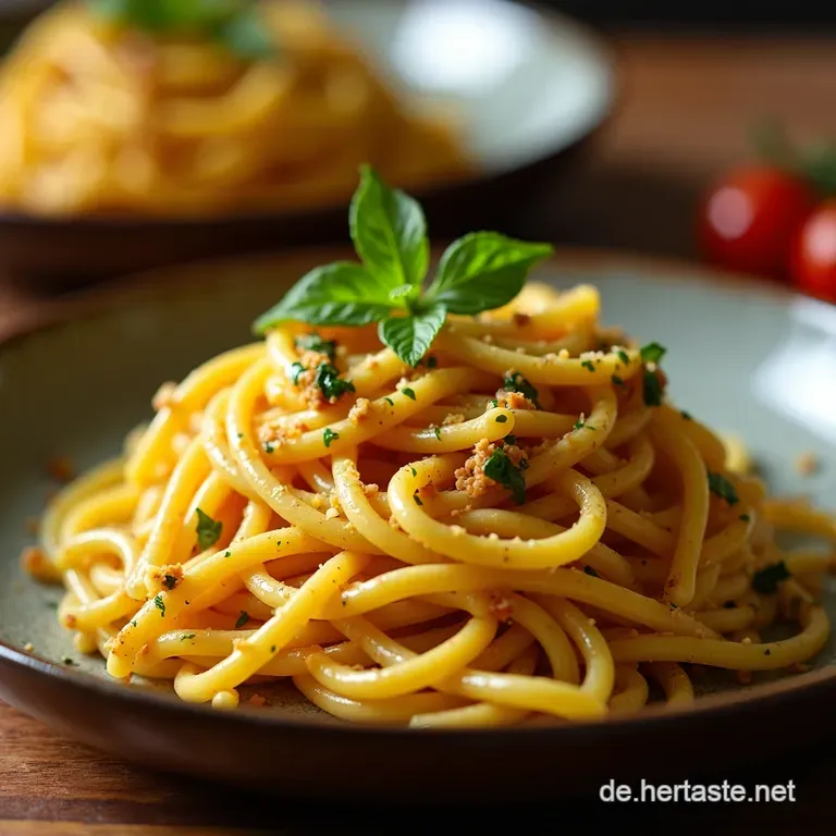 Blitzpasta Mit Zitrone Knoblauch Garnelen presentation