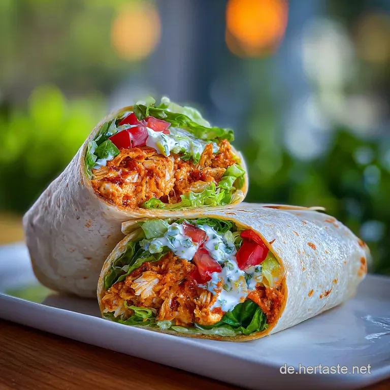 Buffalo Chicken Wraps: Samtig Scharf