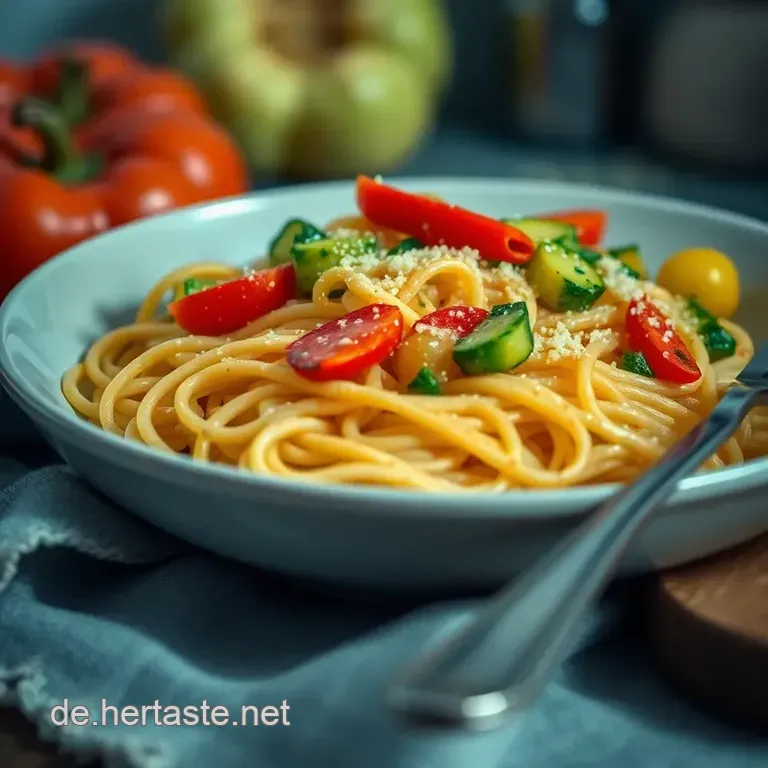Bunte Nudeln Mit Frischem Gem&uuml;se &ndash; Ein Geschmackserlebnis! presentation