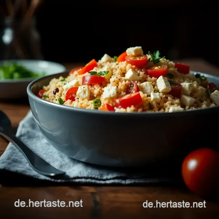 Bunter Couscous-Salat Mit Frischem Gem&uuml;se Und Minze presentation