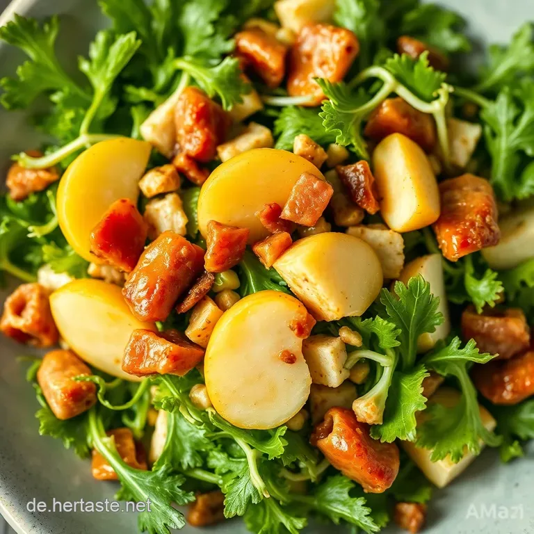 Chicor&eacute;e-Salat Mit Speck Apfel Und Haseln&uuml;ssen presentation