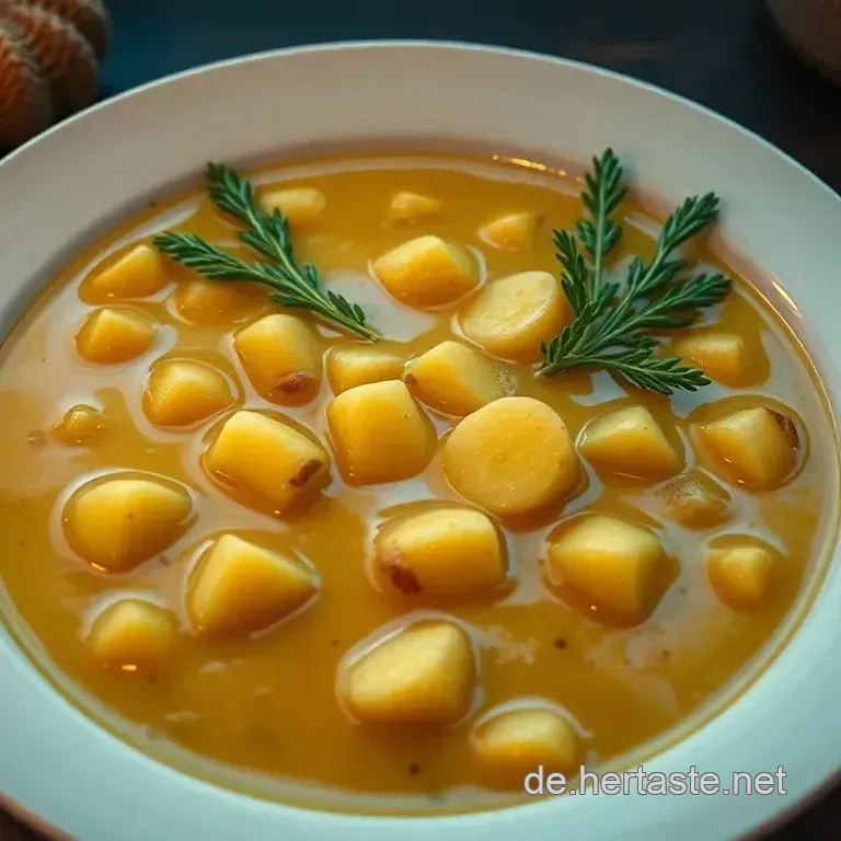 Cremige Blumenkohl-Kartoffel-Suppe mit Knoblauch und Muskat