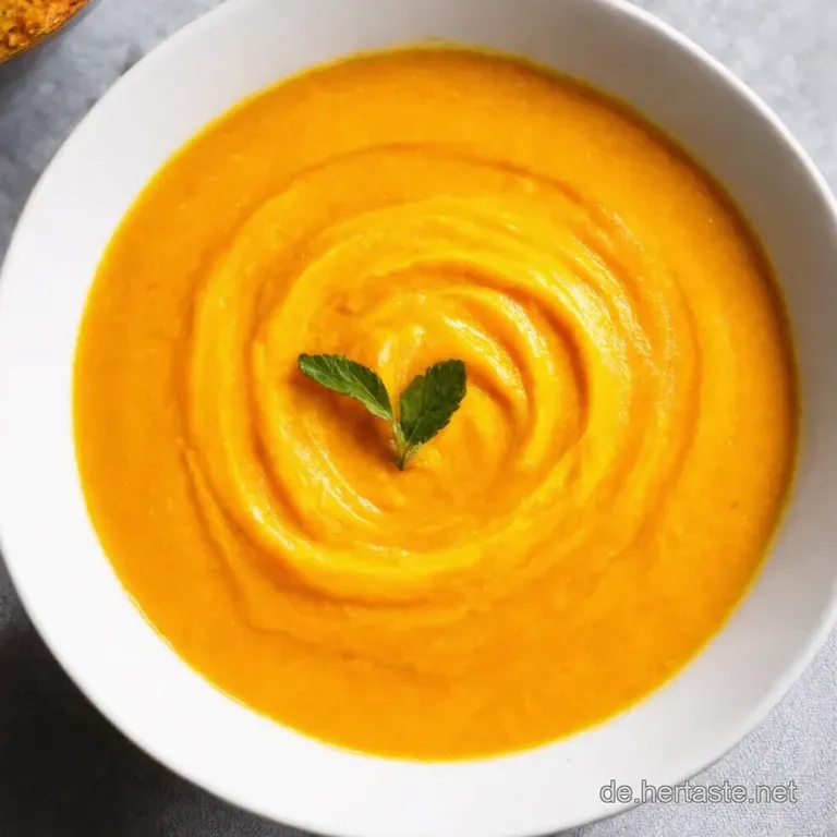 Cremige Butternut K&uuml;rbissuppe Der goldene Herbst im Topf