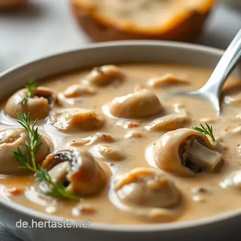 Cremige Champignoncremesuppe mit Sherry &ndash; Rezept wie von Oma