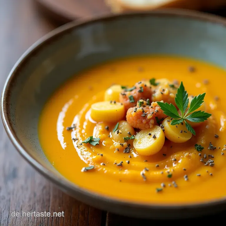 Samt Seelengl&uuml;ck Die Schnellste Cremige Kichererbsensuppe mit ger&ouml;stetem Rosmarin