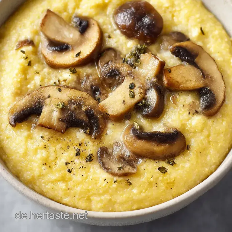 Cremige Polenta Mit Pilzragout presentation
