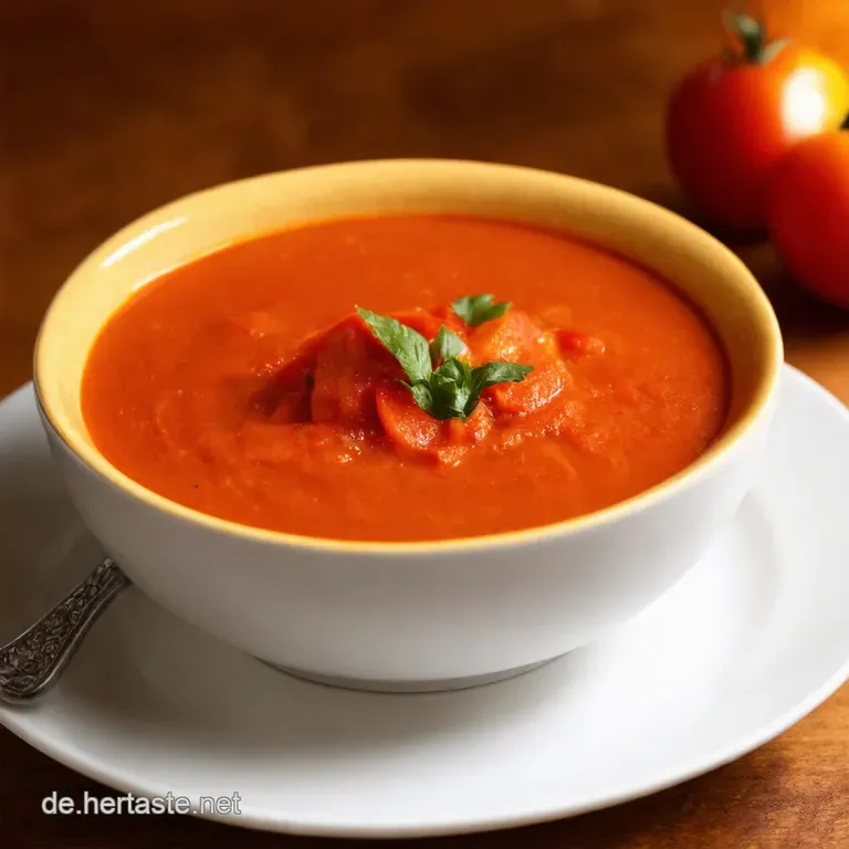 Cremige Tomatensuppe Aus Passierten Tomaten presentation