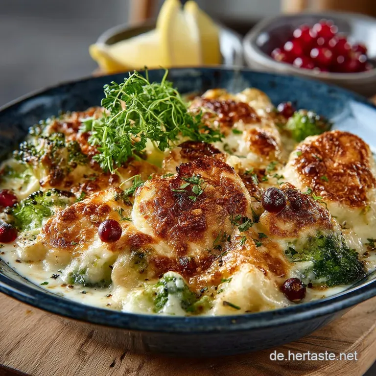 Der Sattmacher Cremiger Lowcarb Brokkolik&auml;seauflauf &Agrave; La Chef presentation