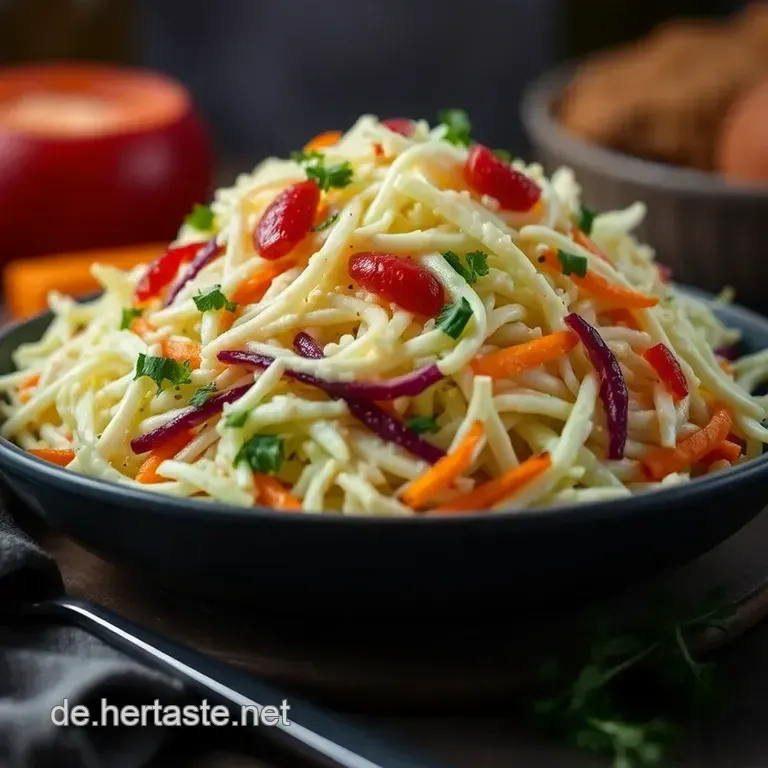 Cremiger Coleslaw &ndash; Der Klassische Beilagensalat F&uuml;r Jede Grillparty presentation