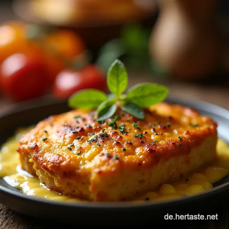 Cremiger K&auml;selauchgratin Hausmannskost Mit B&eacute;chamel presentation