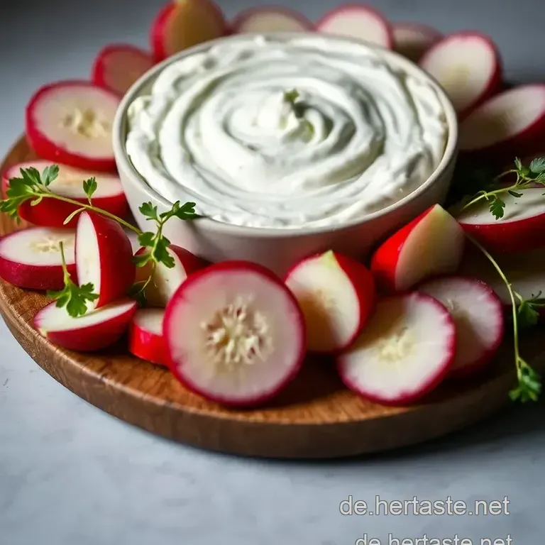 Cremiger Radieschen-Dip Mit Kr&auml;utern presentation