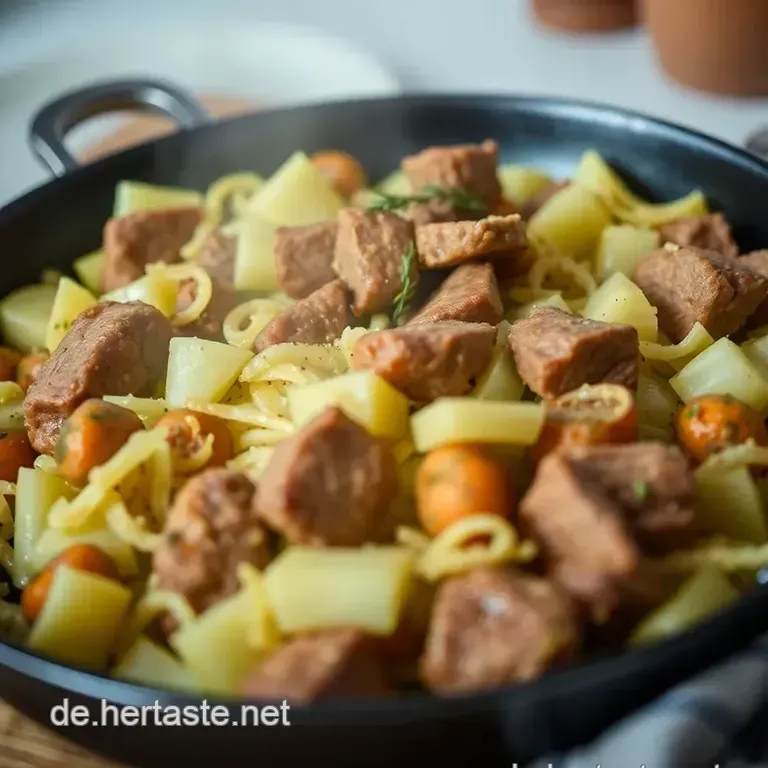 Deftige Wei&szlig;kohl-Hackfleisch-Pfanne &ndash; Ein Gem&uuml;tliches Gericht presentation
