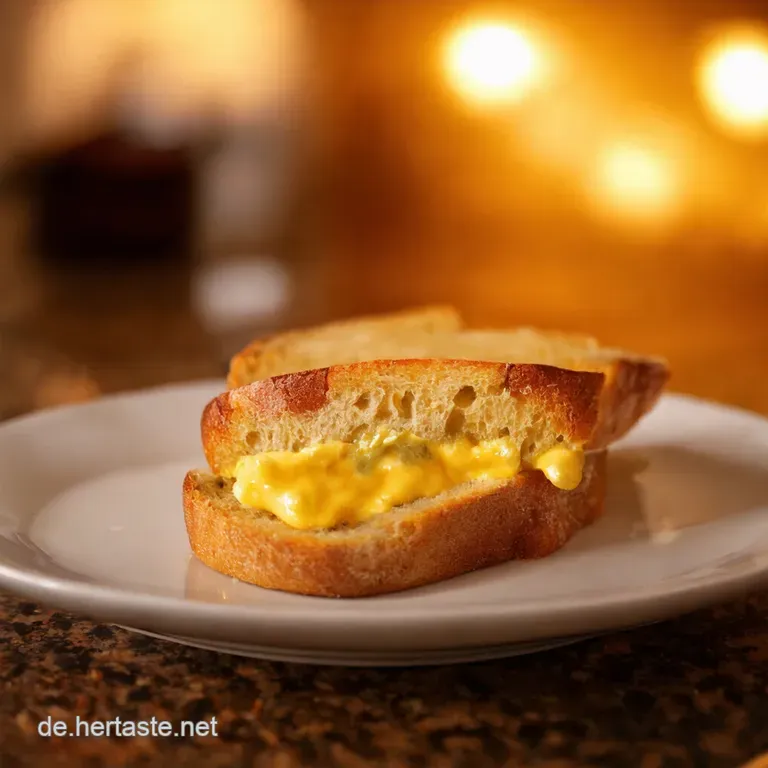 Der Doppelte Toastgenuss Herzhafter K&auml;setoast Auf Knoblauchbrot presentation