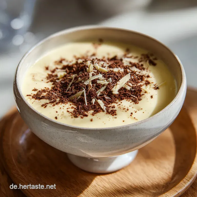 Eierlik&ouml;r Dessert mit wei&szlig;er Schokolade: Samtig und Fein