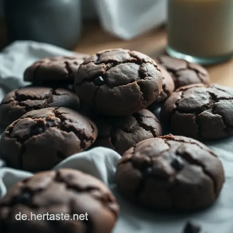 Einfache Vegane Schokoladen-Cookies Mit N&uuml;ssen presentation