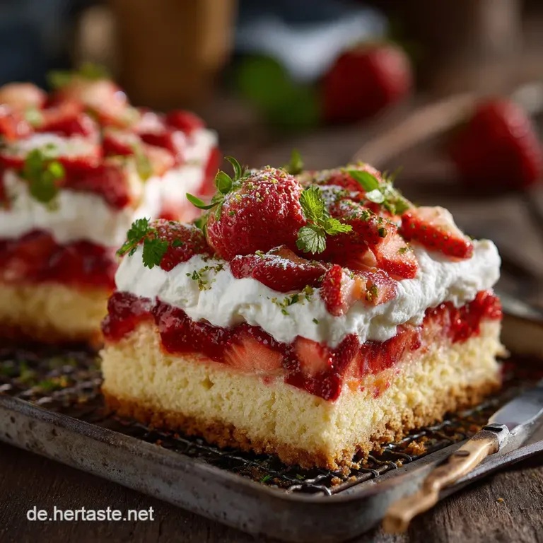 Himmlischer Erdbeerkuchen Mit Mascarponetraumcr&egrave;me presentation