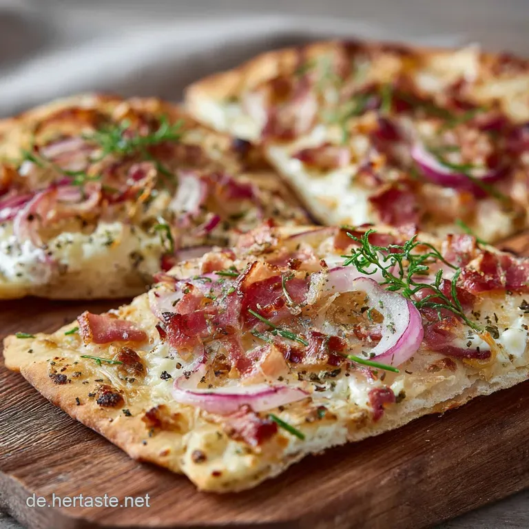 Knusprige Flammkuchen Br&ouml;tchen Die Els&auml;ssische Versuchung F&uuml;r Die Brotzeit presentation