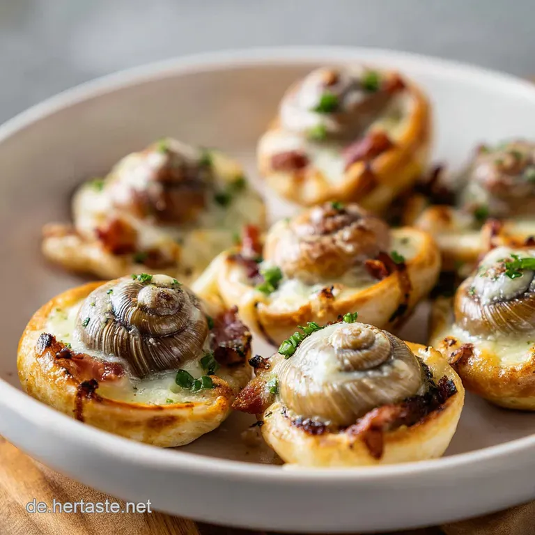 Flammkuchen Schnecken mit Fertigteig