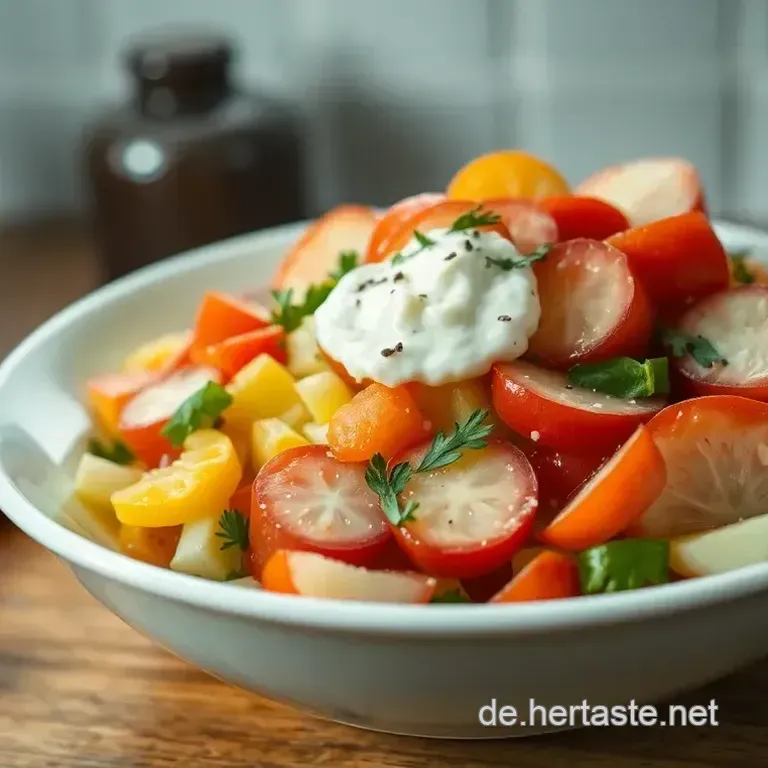 Frischer Gurken-Radieschen-Salat mit Joghurtdressing