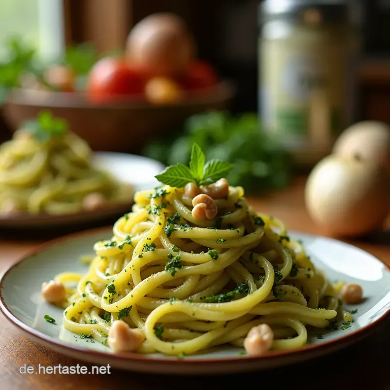 Fr&uuml;hlingsexpresspesto Aromatisches B&auml;rlauchpesto Mit Waln&uuml;ssen presentation