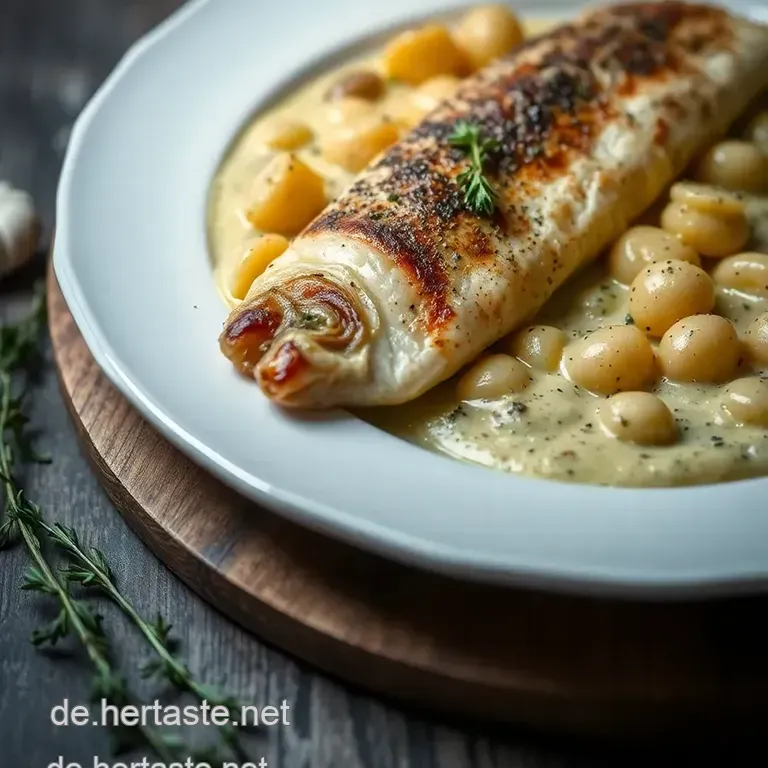 Gebratene Lachsforelle Auf Cremigen Kr&auml;uter-Kartoffeln presentation