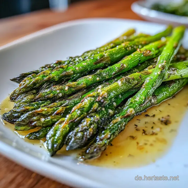 Gebratener Gr&uuml;ner Spargel mit Knoblauch