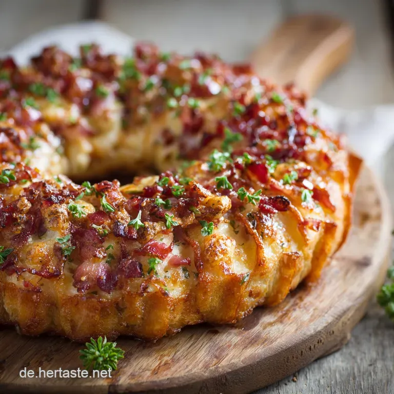 GemseBaconRing: Der Knusprige Goldring mit Brokkoli-K&auml;se-F&uuml;llung (Keto)