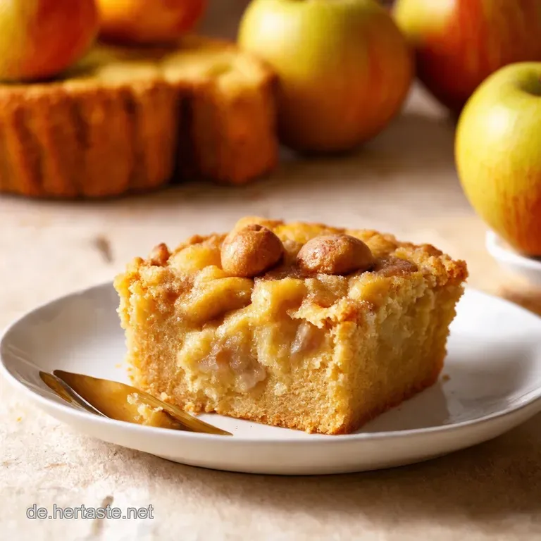 Goldener Herbst Apfelkuchen Mit Haselnussstreuseln presentation