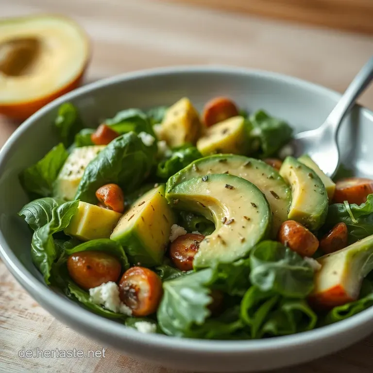 Gute-Laune-Avocado-Salat Mit Limetten-Dressing presentation