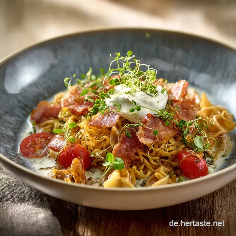 Hackpfanne Mit H&ouml;rnchennudeln Und Gem&uuml;se Hackgenuss &Agrave; La Mutti presentation