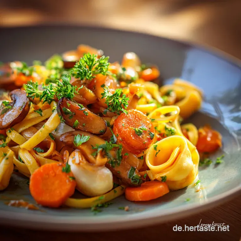 Hackpfanne mit H&ouml;rnchennudeln und Gem&uuml;se HackGenuss &agrave; la Mutti