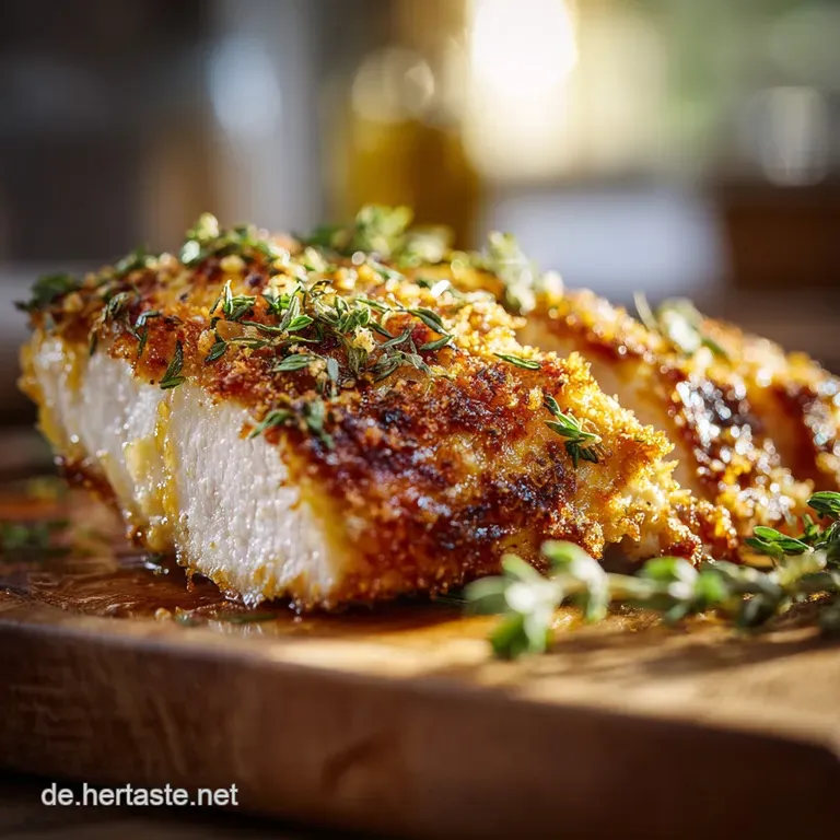 H&auml;hnchenbrustfilet Mit Parmesan Kruste Das Saftige Knusperwunder Aus Dem Ofen presentation