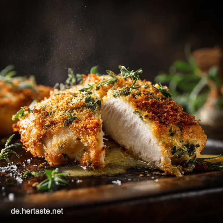 H&auml;hnchenbrustfilet mit Parmesan Kruste Das saftige KnusperWunder aus dem Ofen