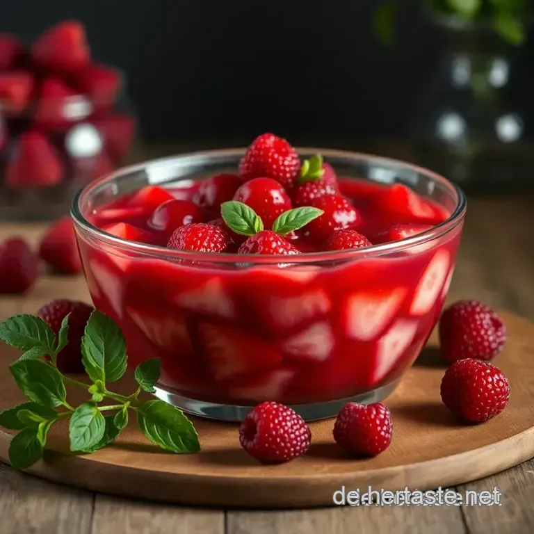 Hausgemachter Rhabarberlik&ouml;r presentation