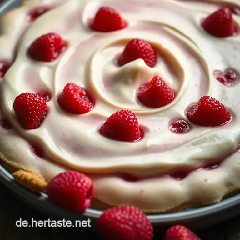 Hausgemachtes Vanilleeis Mit Hei&szlig;en Himbeeren presentation