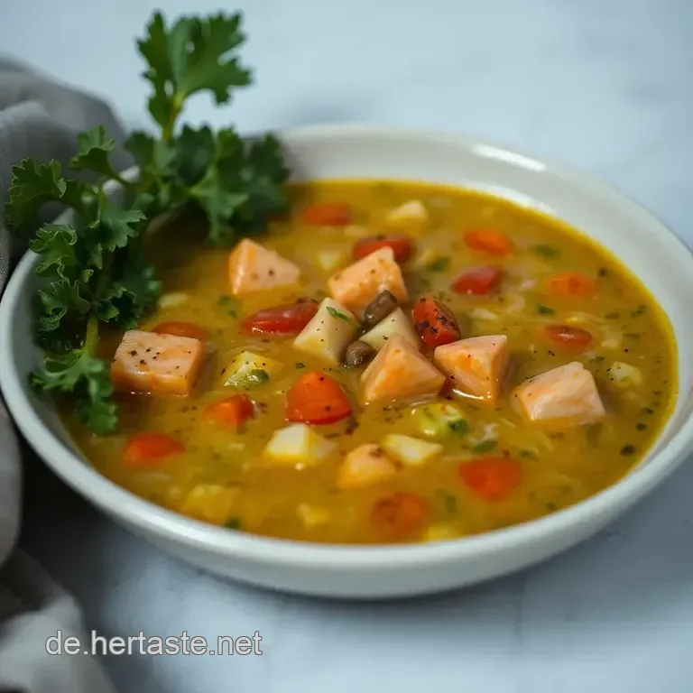 Helle Gem&uuml;sefreude: Blumenkohl-Brokkoli-Suppe Mit Zitrusnote presentation