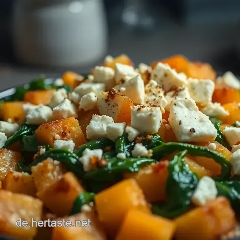 Herzhaft gef&uuml;llte S&uuml;&szlig;kartoffeln mit Feta und Spinat