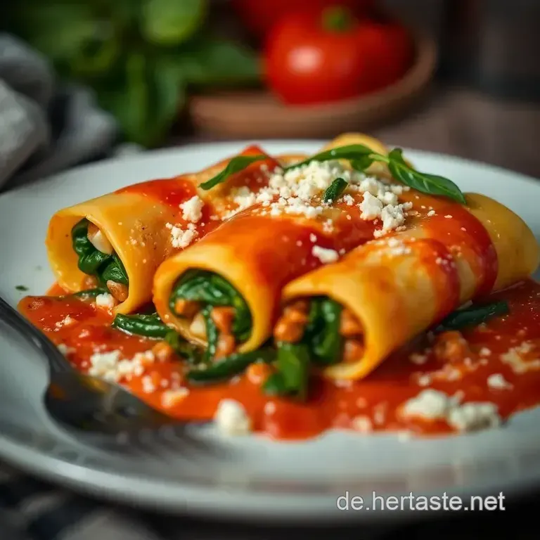 Herzhafte Cannelloni Mit Ricotta Und Spinat presentation