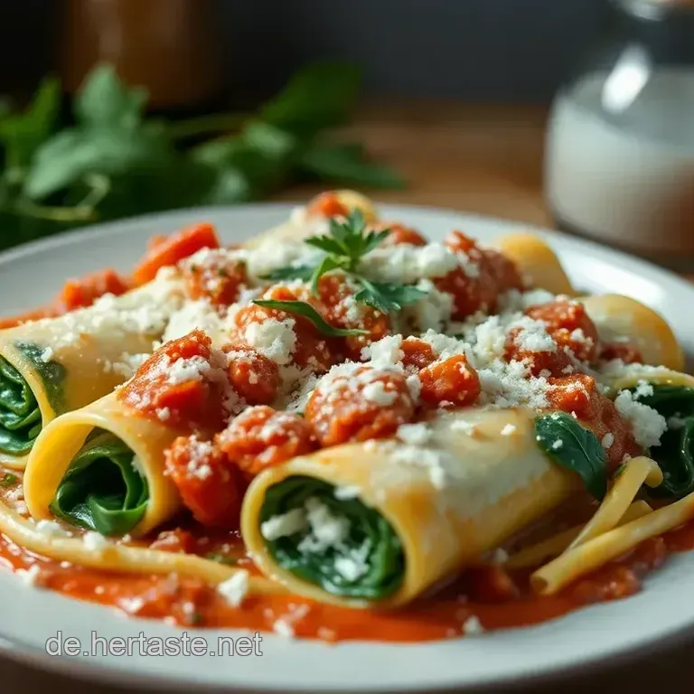 Herzhafte Cannelloni mit Ricotta und Spinat