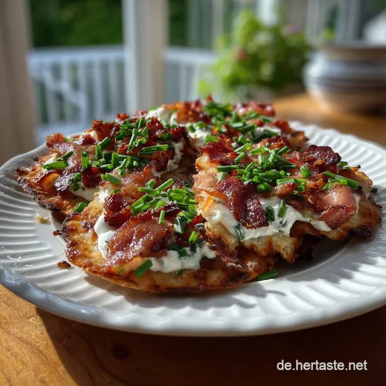 Herzhafte Low Carb Brlauchschmandfladen Mit Speck presentation