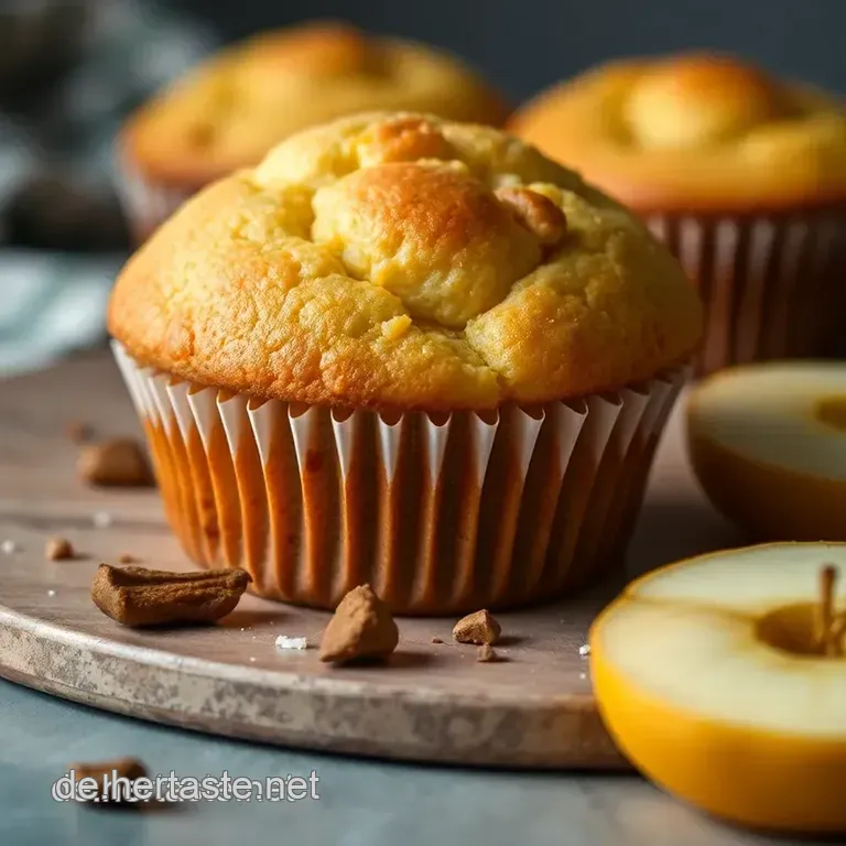 Herzhafte Vegane Apfel Muffins presentation