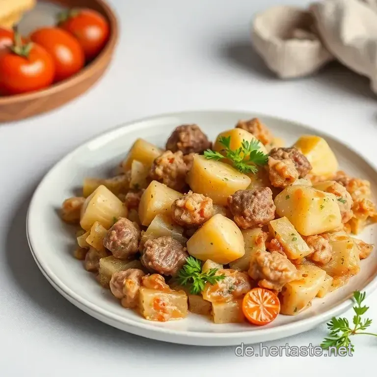 Herzhafter Kartoffelauflauf mit Hackfleisch