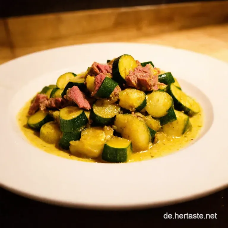 Herzhafter Kartoffelzucchinihackfleischauflauf Mit K&auml;sekruste presentation