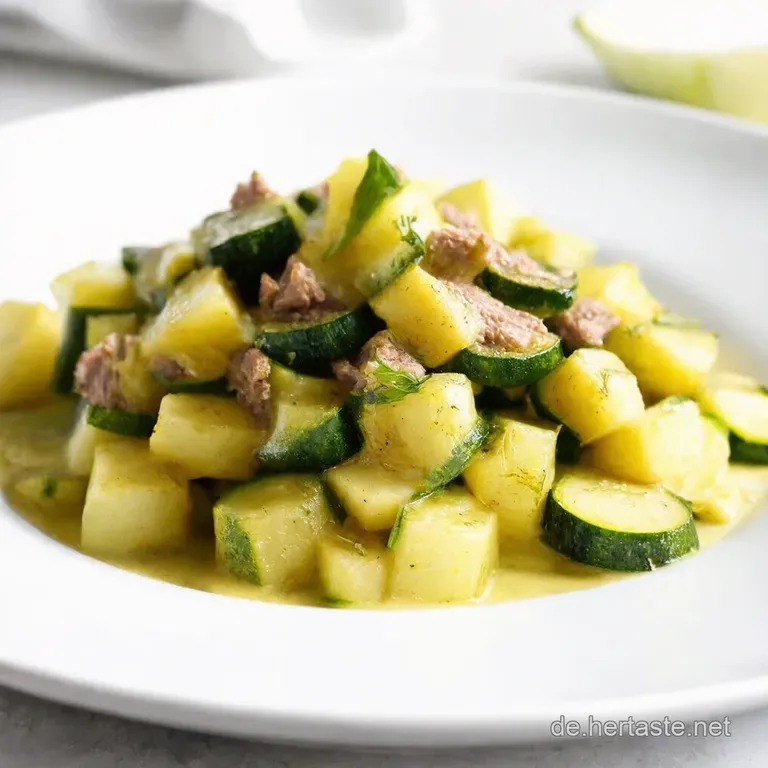 Herzhafter KartoffelZucchiniHackfleischAuflauf mit K&auml;sekruste