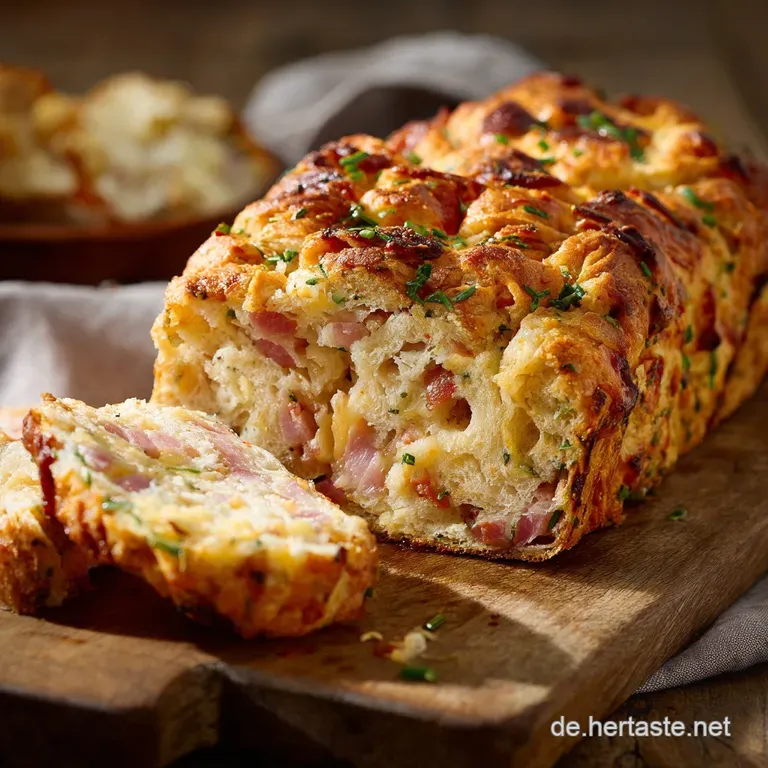 Das Feierabendgl&uuml;ck Rustikales K&auml;seschinkenkastenbrot Mit Feiner Muskatnote presentation