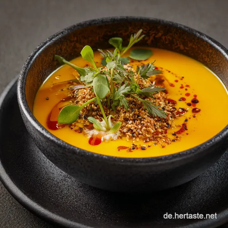 Cremige K&uuml;rbissuppe mit Hokkaido Samtig w&uuml;rzig und unglaublich einfach zubereitet