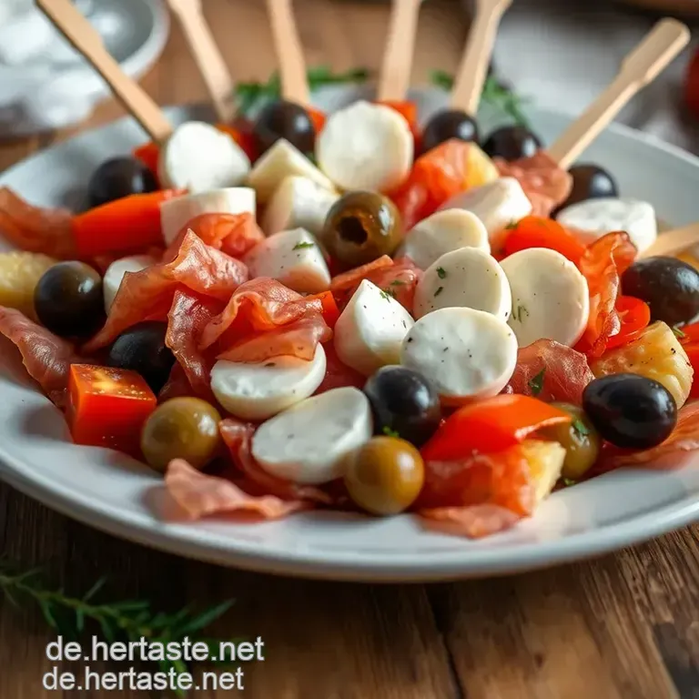 Italienische Antipasti Spie&szlig;e: Ein Biss Voller Genuss presentation