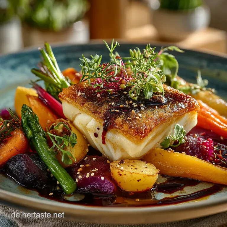 Nordsee trifft Mittelmeer Saftiger Kabeljau aus dem Ofen mit Rosmarinkartoffeln und Zitronenthymian